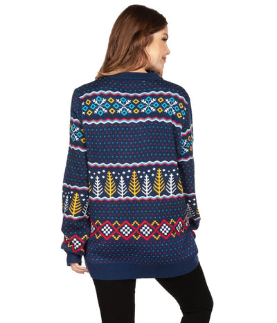 Women's Polar Bear Party Oversized Christmas Sweater Image 2