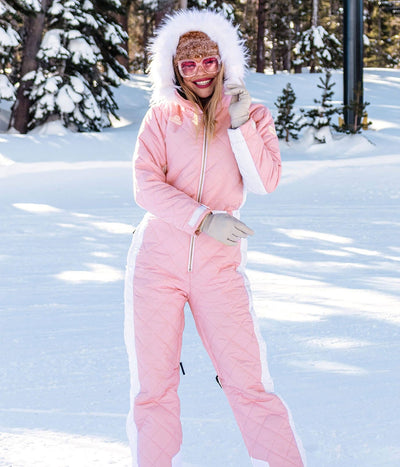 Women's Powder Pink Snow Suit Image 2