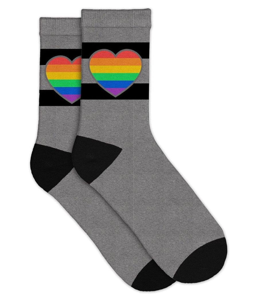 Rainbow Heart Socks (Fits Sizes 6-11W)