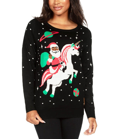 Women's Santa Unicorn Ugly Christmas Sweater Primary Image