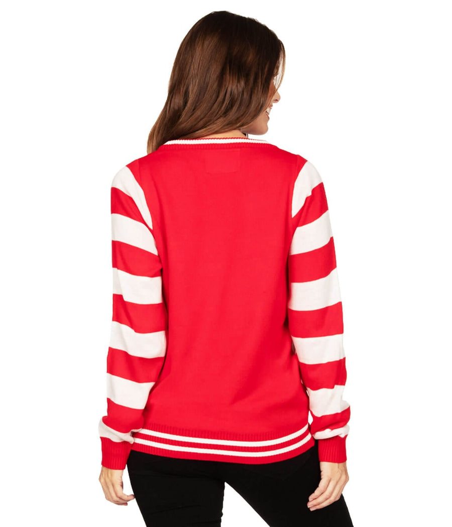 Red and White Striped Leggings by Tipsy Elves