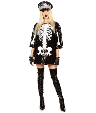 Sequined Skeleton Costume Dress Image 3