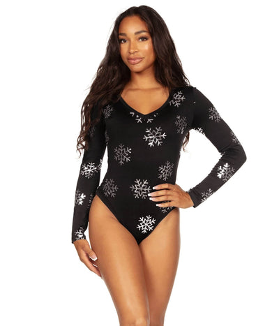 Sequined Snowflake Bodysuit Image 2