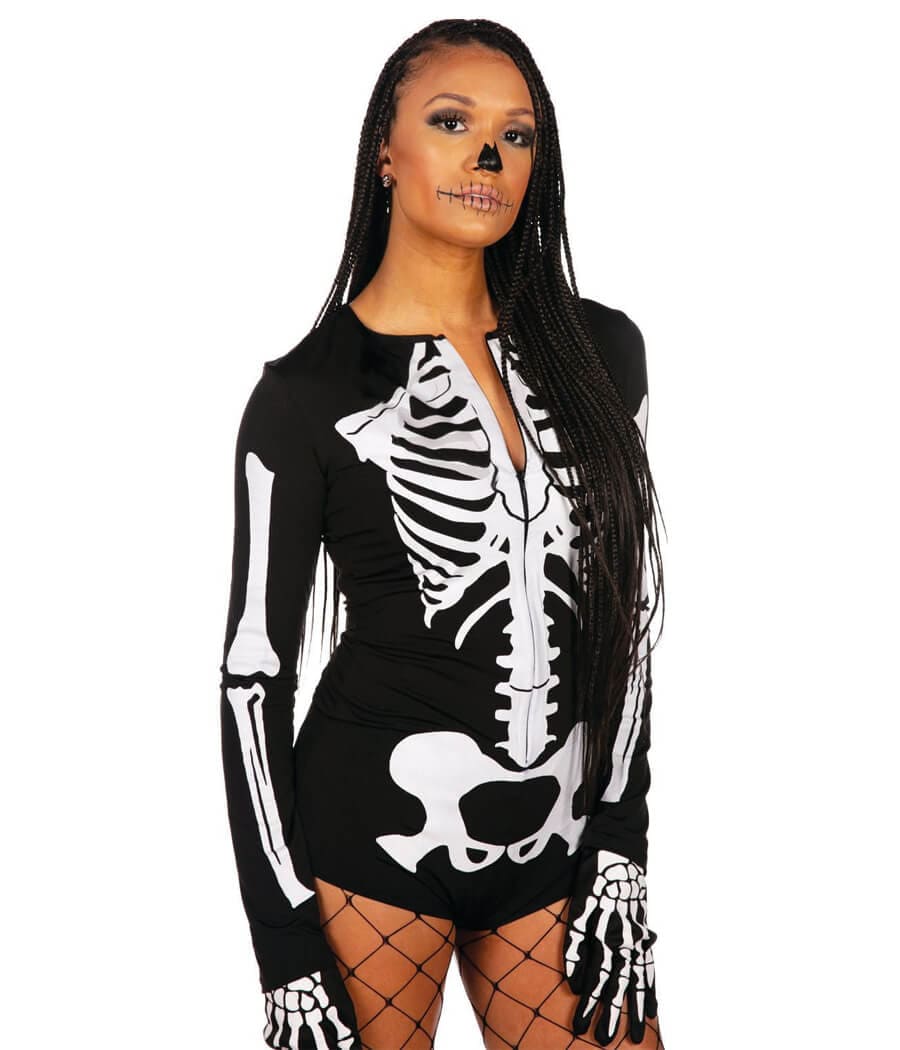 Sexy Skeleton Bodysuit Costume Image 4