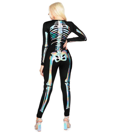 Shimmer Skeleton Bodysuit Costume Image 4