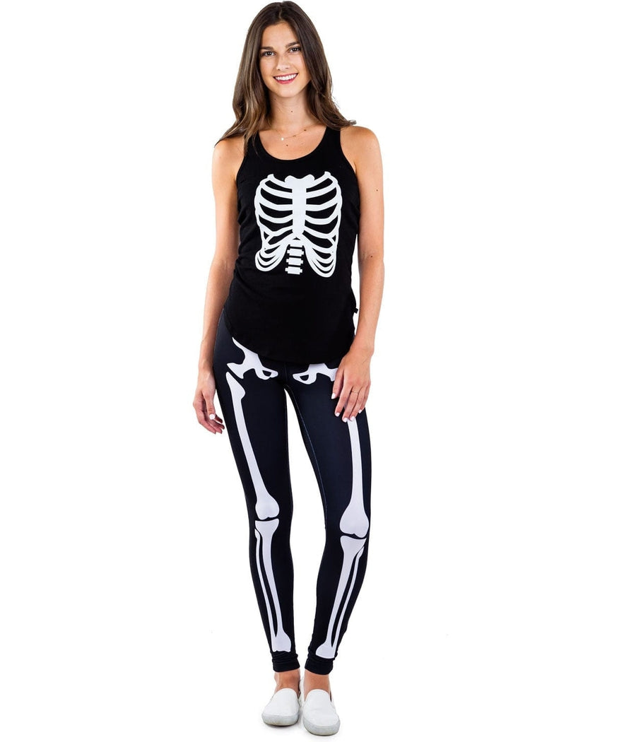 skeleton leggings and top