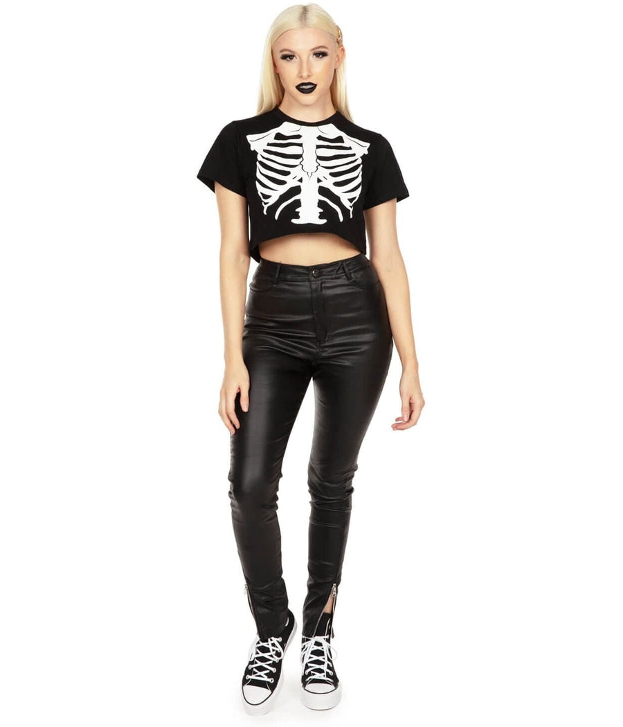 Gothic Skeleton Skull Print Halloween Leggings [45% OFF]