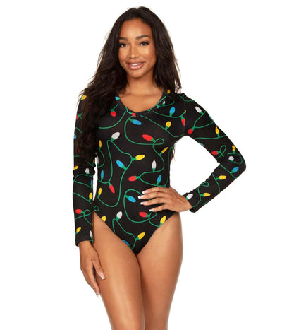 String of Christmas Lights Bodysuit Image 2