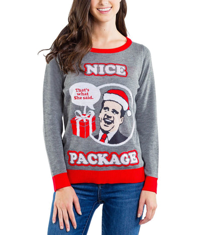 Women's Nice Package Michael Scott Sweater Image 3