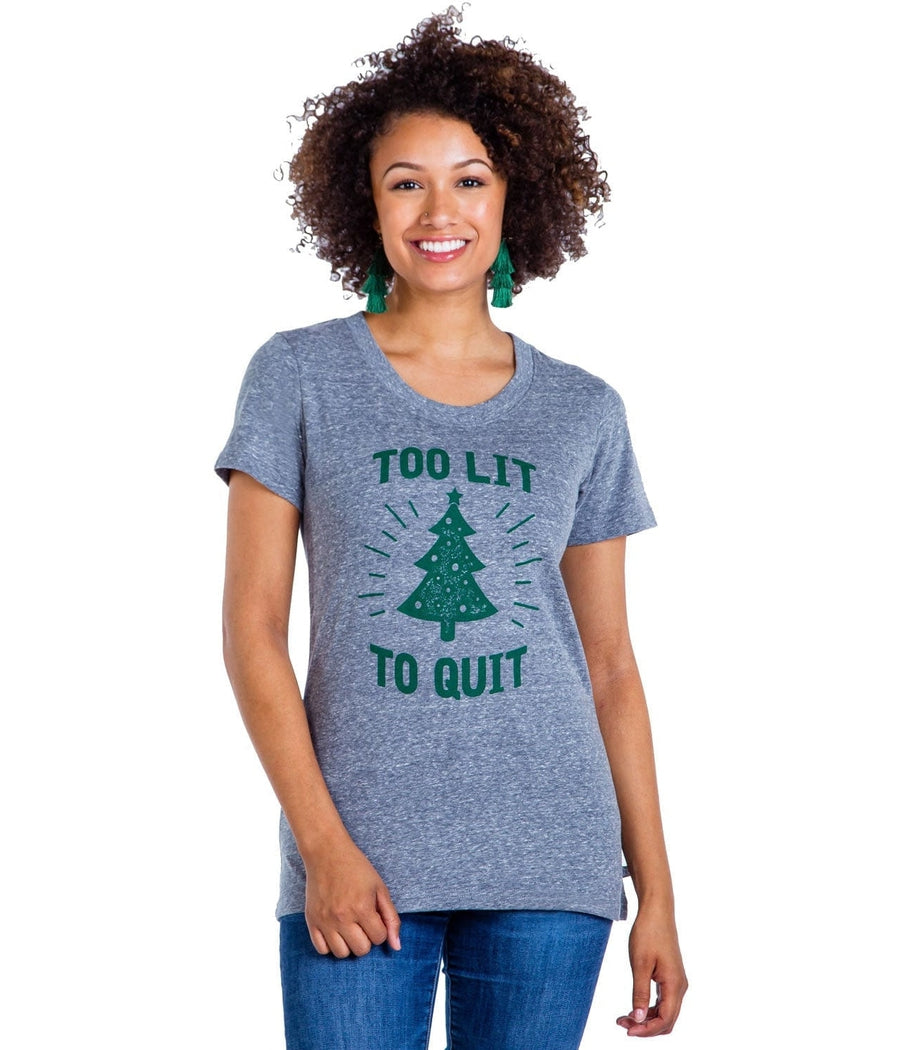 Women's Too Lit To Quit Tee Image 2