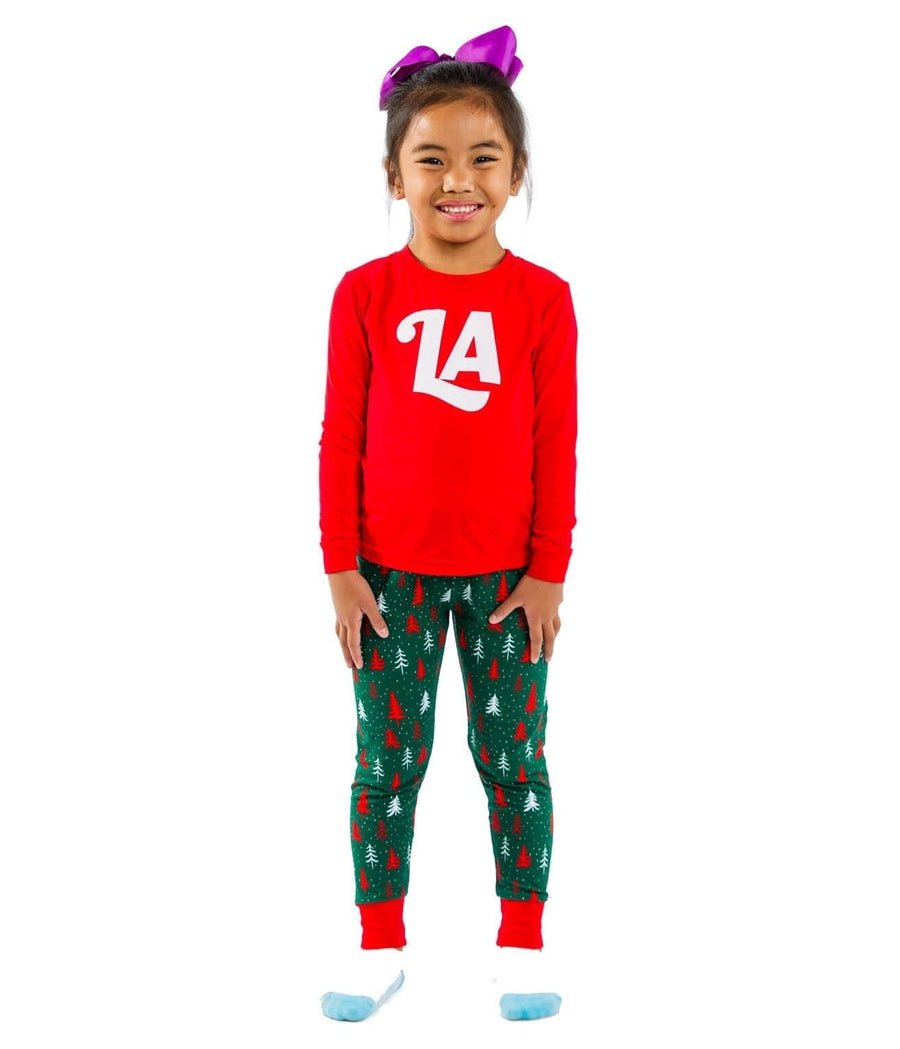 Girl's Fa La La Pajama Set Primary Image